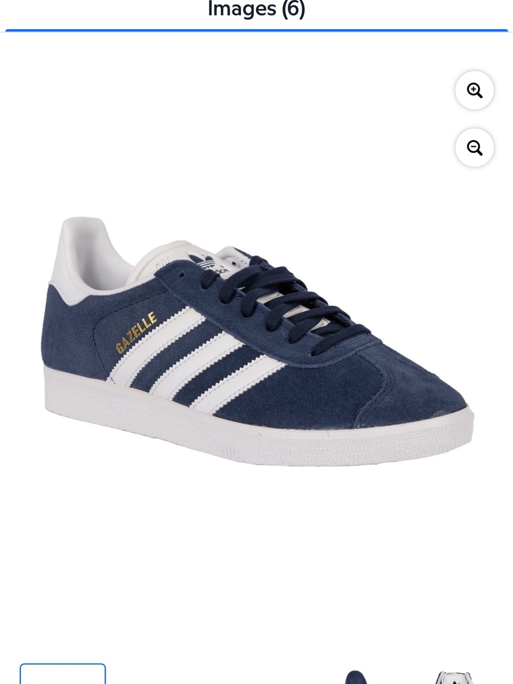 adidas Gazelle Navy Suede Sneakers with White Stripes